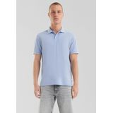 QS - Shirt - Duifblauw - Kwartmouw - Polokraag - Effen