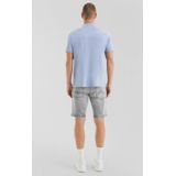 QS - Shirt - Duifblauw - Kwartmouw - Polokraag - Effen