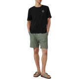 Overhemd - Lässiges Stehkragenhemd - Groen - Leinenmix