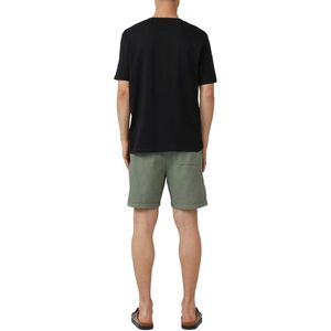 Overhemd - Lässiges Stehkragenhemd - Groen - Leinenmix