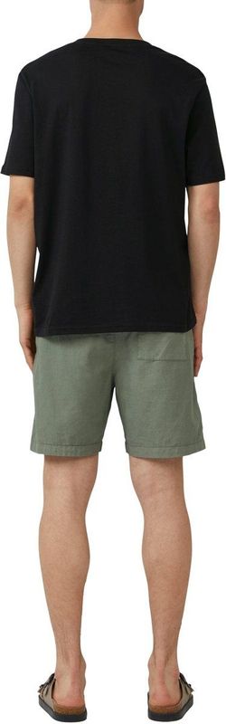 Overhemd - Lässiges Stehkragenhemd - Groen - Leinenmix