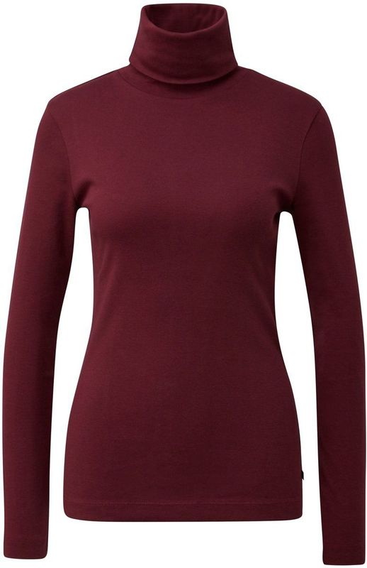 QS - Shirt - Bordeaux - Lange Mouw - Normale Pasvorm