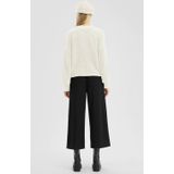 QS - Gebreid Vest - Ecru - V-hals - Lange Mouw