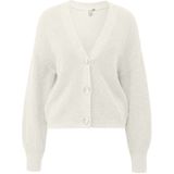 QS - Gebreid Vest - Ecru - V-hals - Lange Mouw