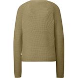 QS - Trui - Olijfgroen - Gebreid - Lange Mouw - Normale Pasvorm