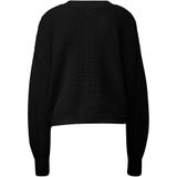 QS - Gebreid Vest - Zwart - V-hals - Lange Mouw - Normale Pasvorm