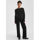 QS - Trui - Zwart - Knitwear - Raglanmouwen - Ronde Hals - Lange Mouw
