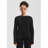 QS - Trui - Zwart - Knitwear - Raglanmouwen - Ronde Hals - Lange Mouw