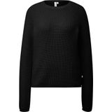 QS - Trui - Zwart - Knitwear - Raglanmouwen - Ronde Hals - Lange Mouw