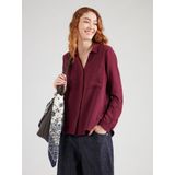 QS - Blouse - Donkerrood - Klassieke Blouse - Lange Mouw
