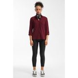 QS - Blouse - Donkerrood - Klassieke Blouse - Lange Mouw