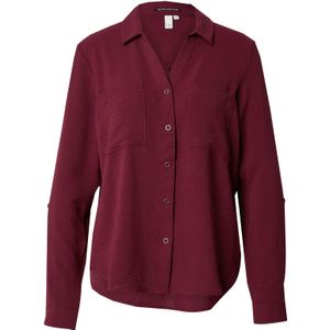 QS - Blouse - Donkerrood - Klassieke Blouse - Lange Mouw