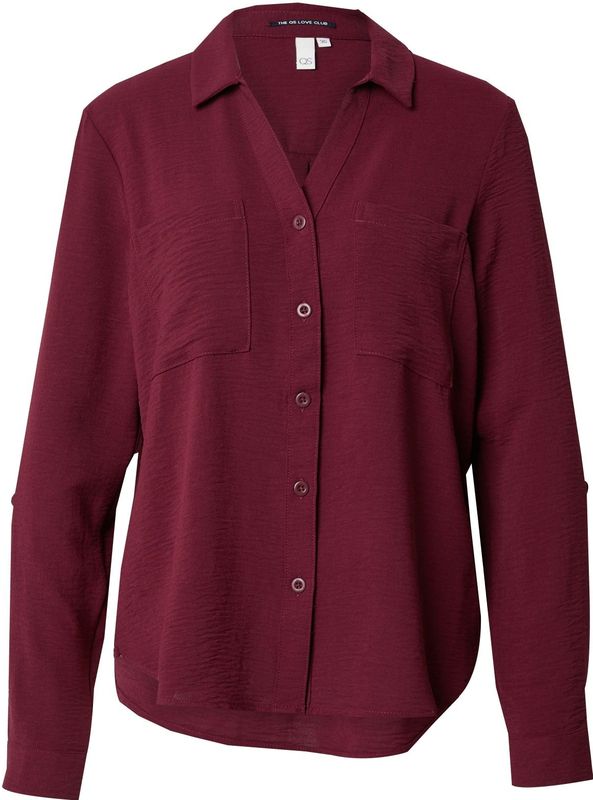 QS - Blouse - Donkerrood - Klassieke Blouse - Lange Mouw