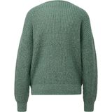 QS - Trui - Grijs - Jade Groen - Knitwear - V-hals - Lange Mouw