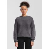 QS - Trui - Donkergrijs - V-hals - Lange Mouw - Normale Pasvorm