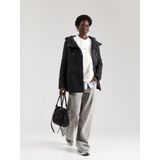 Buitenjas - Korte Jas - Wollook - Met Vaste Capuchon - Trendy Pasvorm