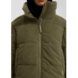 Q/S designed by - Gewatteerde Jas - Olive - 2 Steekzakken - Ritssluiting