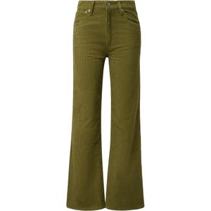 QS - Ribbroek - Olijfgroen - Corduroy - Wide Leg - High Waist