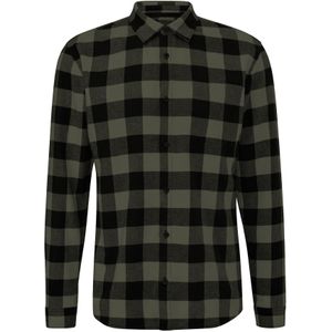 Q/S by s.Oliver - Casual Overhemd - Donkergroen - Regular Fit - Lange Mouwen