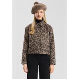 QS - Tussenjas - Cappuccino - Dierenprint