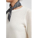 QS - Trui - Ecru - Knitwear - Lange Mouw - Ronde Hals
