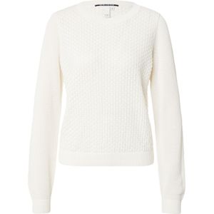 QS - Trui - Ecru - Knitwear - Lange Mouw - Ronde Hals