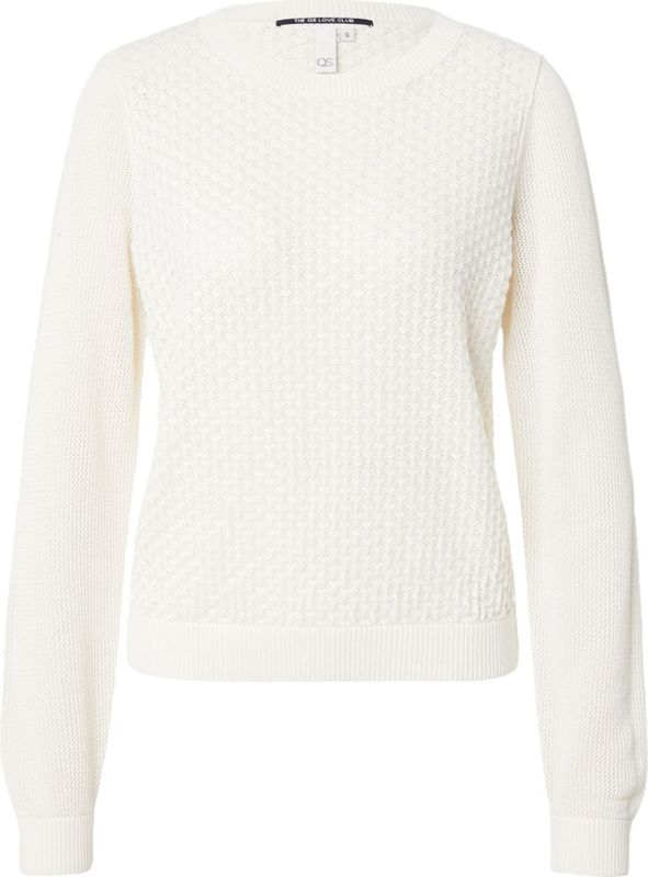 QS - Trui - Ecru - Knitwear - Lange Mouw - Ronde Hals
