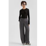 QS - Pantalon - Antraciet - Wide Leg - Mid Waist - Lang