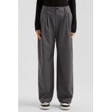 QS - Pantalon - Antraciet - Wide Leg - Mid Waist - Lang