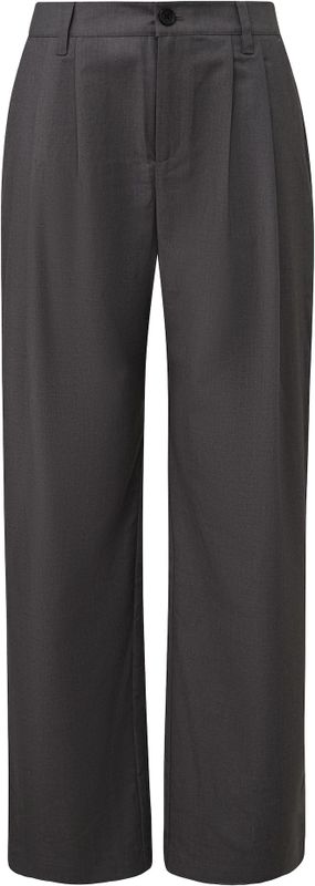 QS - Pantalon - Antraciet - Wide Leg - Mid Waist - Lang