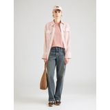 QS - Shirt - Oudroze - Jersey - Kwartmouw - Normale Pasvorm