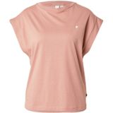 QS - Shirt - Oudroze - Jersey - Kwartmouw - Normale Pasvorm