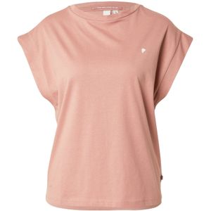 QS - Shirt - Oudroze - Jersey - Kwartmouw - Normale Pasvorm