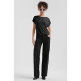 QS - Shirt - Antraciet/Zwart - Raglanmouwen - Ronde Hals - Losse Pasvorm