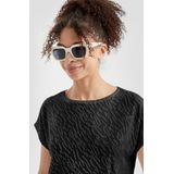 QS - Shirt - Antraciet/Zwart - Raglanmouwen - Ronde Hals - Losse Pasvorm