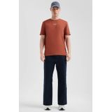 Q/S by s.Oliver - T-shirt - Brique - Regular Fit - Korte Mouwen