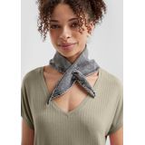 QS - Shirt - Kaki - V-hals - Kwartmouw - Normale Pasvorm