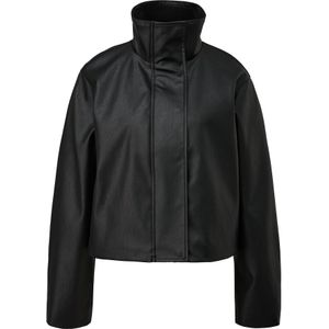QS - Tussenjas - Zwart - Blouson - Imitatieleder - Licht Gevoerd