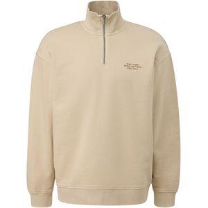 Q/S by s.Oliver - Sweater - Beige - Lange Mouw - Opstaande Kraag