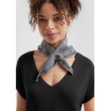 QS - Shirt - Zwart - V-hals - Kwartmouw - Normale Pasvorm