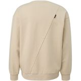 QS - Sweatshirt - Lichtbeige - Effen - Lange Mouw
