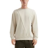 QS - Sweatshirt - Lichtbeige - Effen - Lange Mouw
