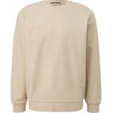 QS - Sweatshirt - Lichtbeige - Effen - Lange Mouw