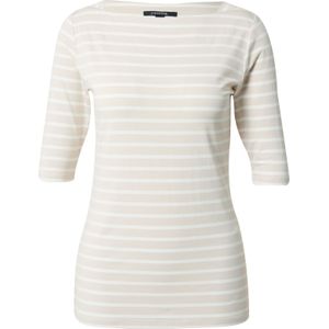 Kleur - Beige White - Bikini - Slim Fit Met Contraststrepen