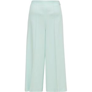 COMMA - Pantalon - Turquoise - 7/8 lengte - Wide leg - High waist