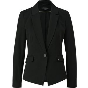 Comma Getailleerde Blazer Zwart