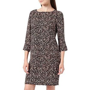 comma - Crêpe Jurk - Met Modieuze All-over Print - 3/4-Mouwen