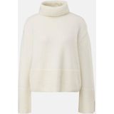 Comma Fijngebreide Trui met Wol Ecru