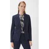 Comma - Damesblazer - Effen - Viscosemix - Reverskraag - Knoopsluiting