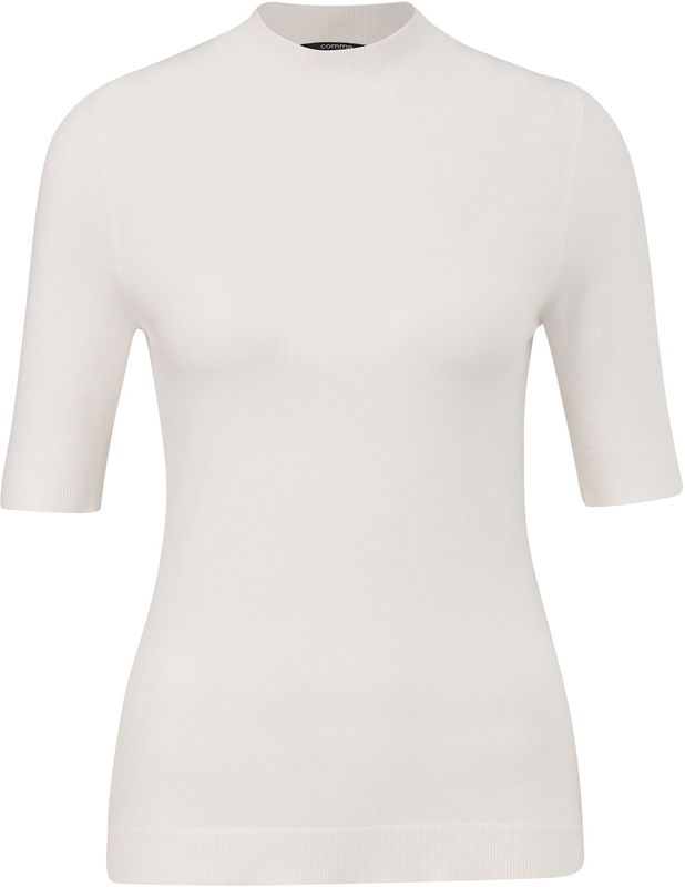 Coltrui - Ecru - Met Turtleneck - Staande Kraag - Halve Mouwen